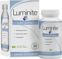 Luminite Sleep Support - Nighttime Sleep Aid - L-Tryptophan, Melatonin, Chammomile - Non Habit Forming, 30 Count