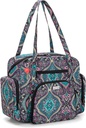 LoDrid Teacher Tote Bag with Padded Bottom, Teacher Service Bag for Work, Women Work Tote Bag with Zip-Top Closure
