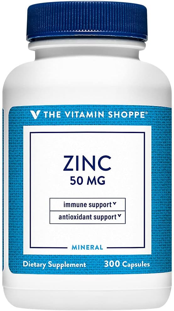 ויטמין Shoppe Zinc 50 מ"ג לשרת (300 קפסולות)