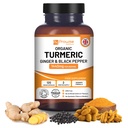 כורכום Turmeric Curcumin 1440 מ"ג עם שחור פפר וג'ינג 'אני 120 קפסולות טורמריות טבעוניות גבוהה כוח (2 חודשים אספקה) עשיתי בבריטניה על ידי Prowise Healthcare