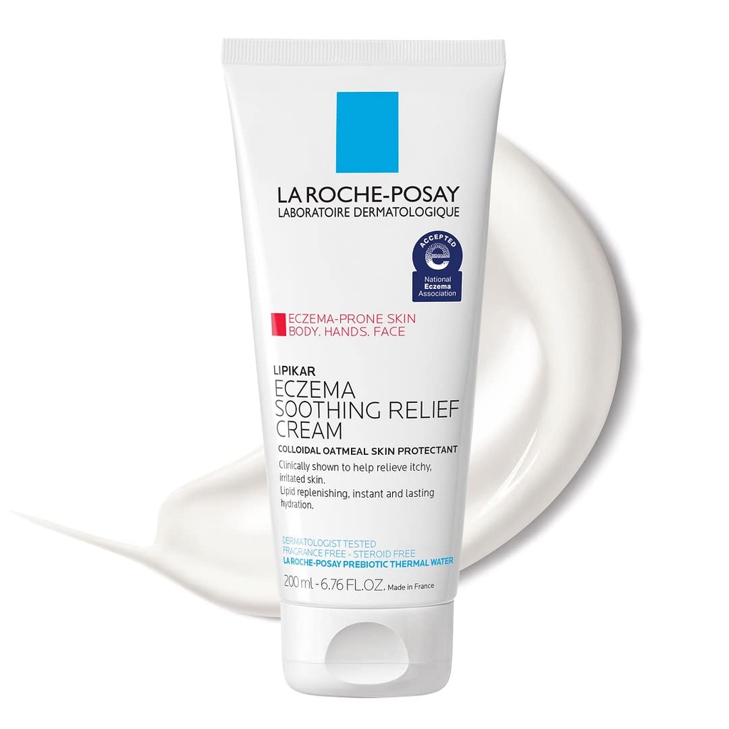 La Roche-Posay Lipikar Soothing הקלה zema Cream, Face and Body Lotion for Eczema and Sensitive, יבש עור, Moisturizer עם קולאידאל Oatmeal כדי Relieve Irritation
