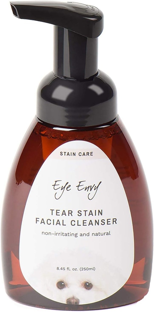 עין Envy Tear Stain פנים ניקוי עבור כלבים וחתולים. Washes Away Crusty Eye Debris, Eye Boogers, עין Discharge. פורמולה ללא תהום מתייחס לגורם של סטינג. All-Natural 8.45 fl. oz