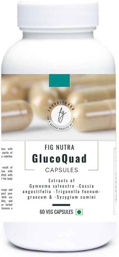 FiG Nutra "GlucoQuad" קפסולות | Herbal Metabolic Support Supplement