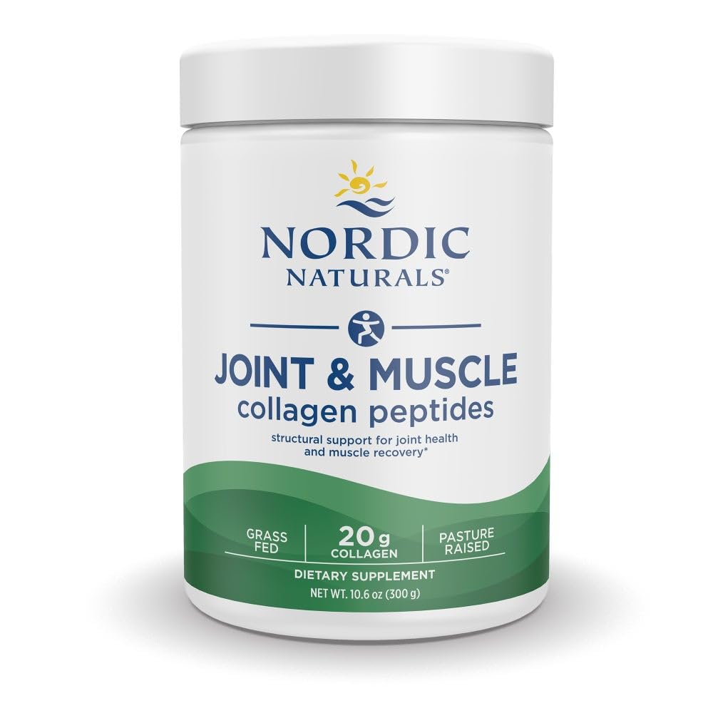 Nordic Naturals Joint & השרירים Collagen Peptides, Unflavored - 10.6 Ounces - תוספת קולגן לבריאות העור וניידות משותפת - 15 משרתים