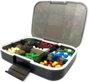 ארגן גלולות גדול, 7.7x5.7" נסיעות ויטמין Box Lightהוכחות 9 השוואתיות מותאמות ל- Portable Pill Cases תוספים להורדה
