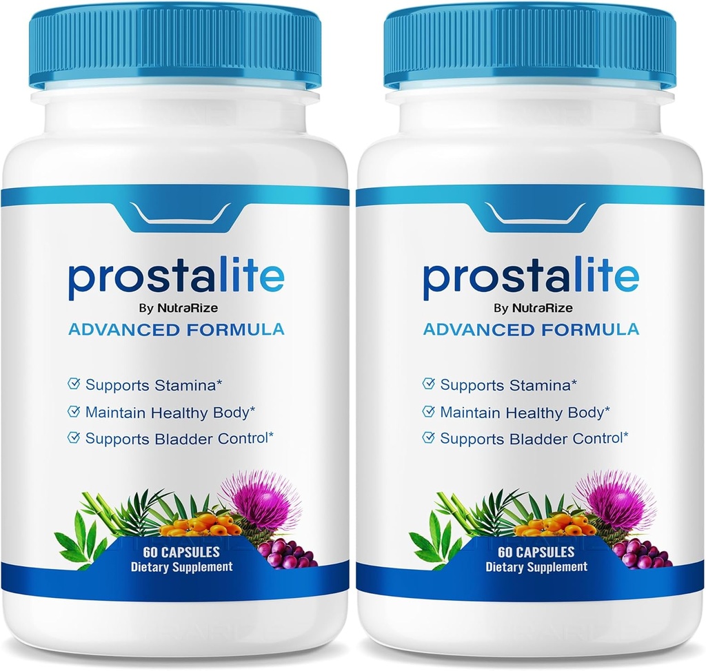 (2 Pack) Prostalite כמוסות, Prostalite Prostate תמיכה תוסף, Prostalite All-Natural תוספת שליטה, Prostalite גלולות כוח מקסימלי, Prostalite ביקורות (120 קפסולות)