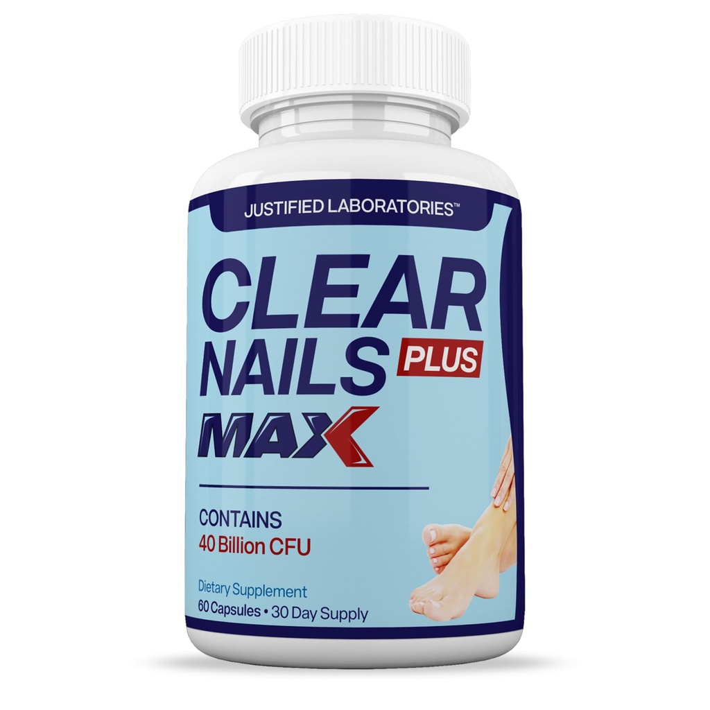 מעבדות Justified Clear Nails Plus Max Pills 40 מיליארד CFU Probiotic 60 קפסולות