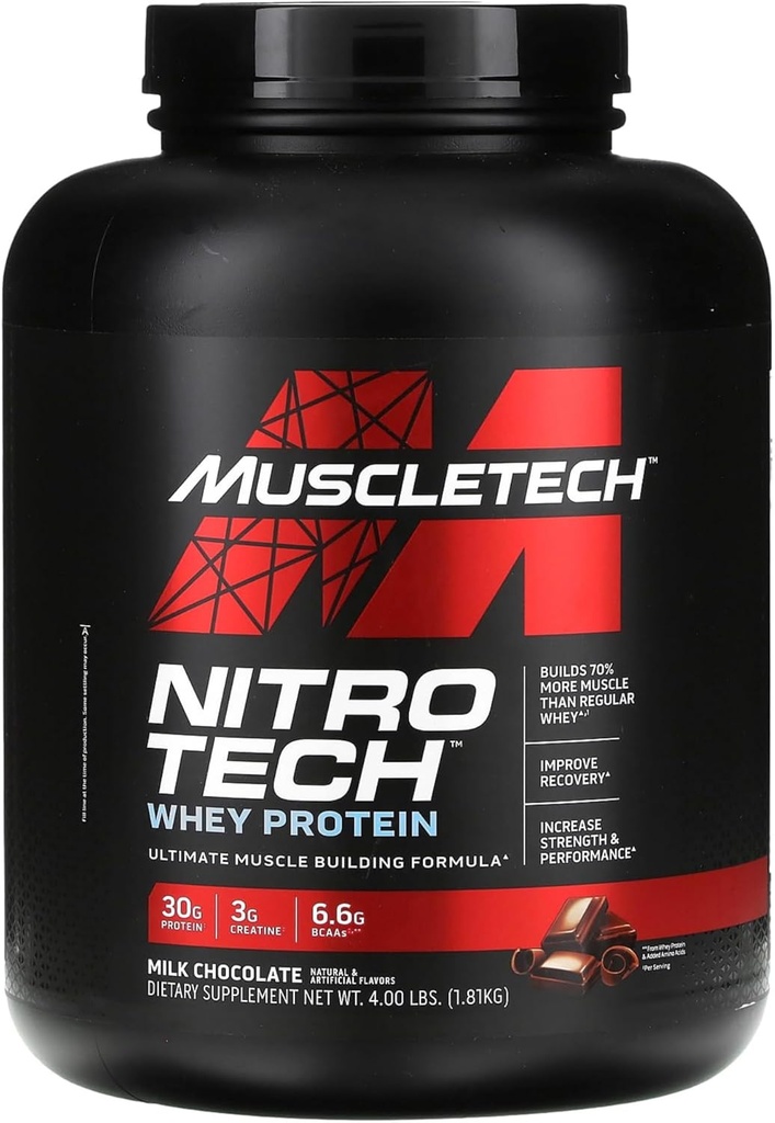 תוכנית ביצועי שריר טק NitroTech שוקולד 4lb
