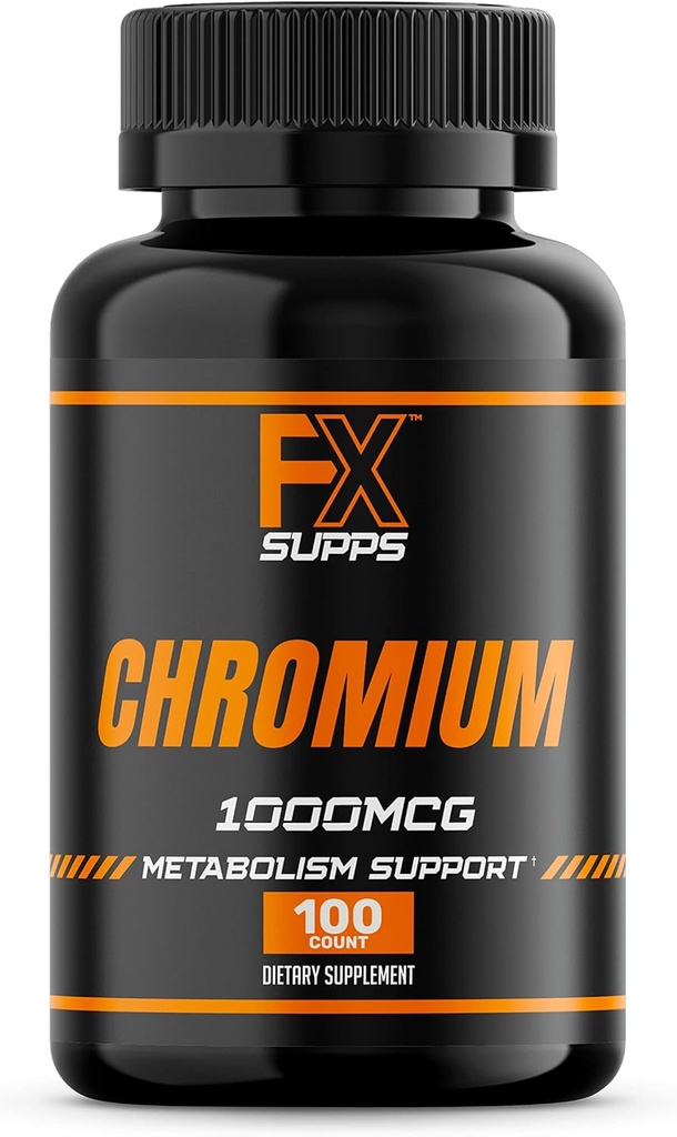FX SUPPS Chromium Polynicotinate 1000 mcg (100 קפסולות) תוספי ניהול משקל עבור גברים ונשים