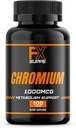 FX SUPPS Chromium Polynicotinate 1000 mcg (100 קפסולות) תוספי ניהול משקל עבור גברים ונשים