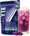 Vitalyte Electrolyte אבקת לשתות Mix, Isotonic Electrolyte hydrotion Mix, Gluten Gluout אבקת Mix, Pack של 1, 35 oz., Grape Flavor