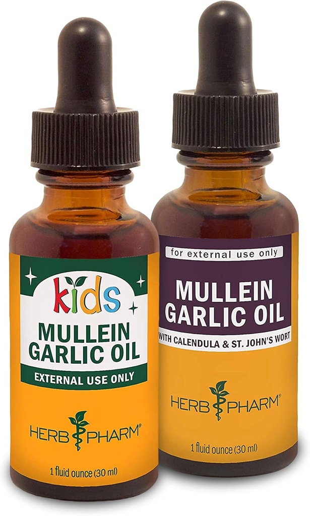 Herb Pharm מולליין Garlic שמן, 1 Oz וילדים מולליין Garlic שמן, 1 Oz Herbal Gift Set