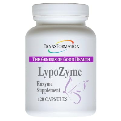 TRANSING THE GENESIS of GOOD HEALTH LypoZyme Enzyme תוסף, Advance Lipase Enzyme Band for Healthy Digestion & Foodsent Absorption, Non-GMO, 120 Cap Cap Capp