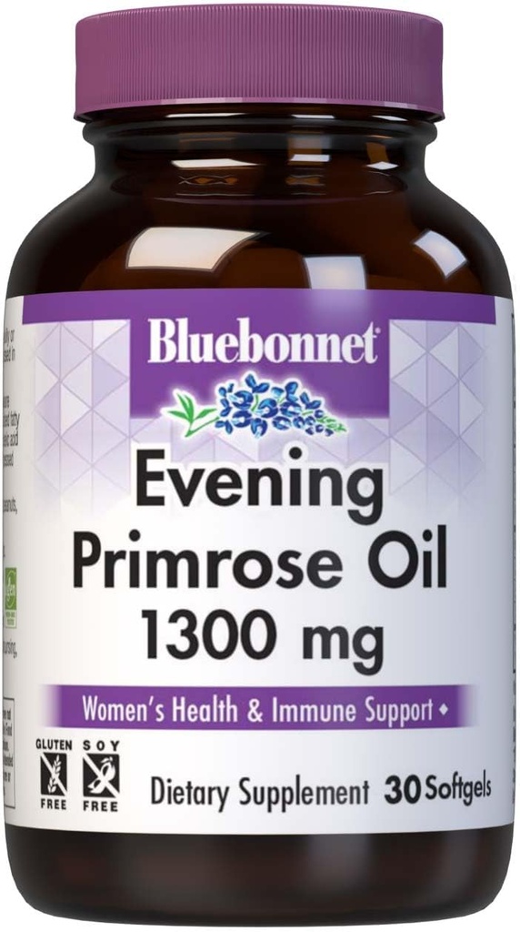 BlueBonnet Evening Primrose Oil Softgels, 1300 מ"ג, 30 Count