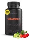 Livingood Daily ויטמין C, 3-in-1 Whole מזונות המבוססים על מזון C עם Acerola & Amla פירות Extracts ו- Citrus Bioflavonoids for Immune Support, Vegan, Gluten Free, Non GMO, 60 קפסולות