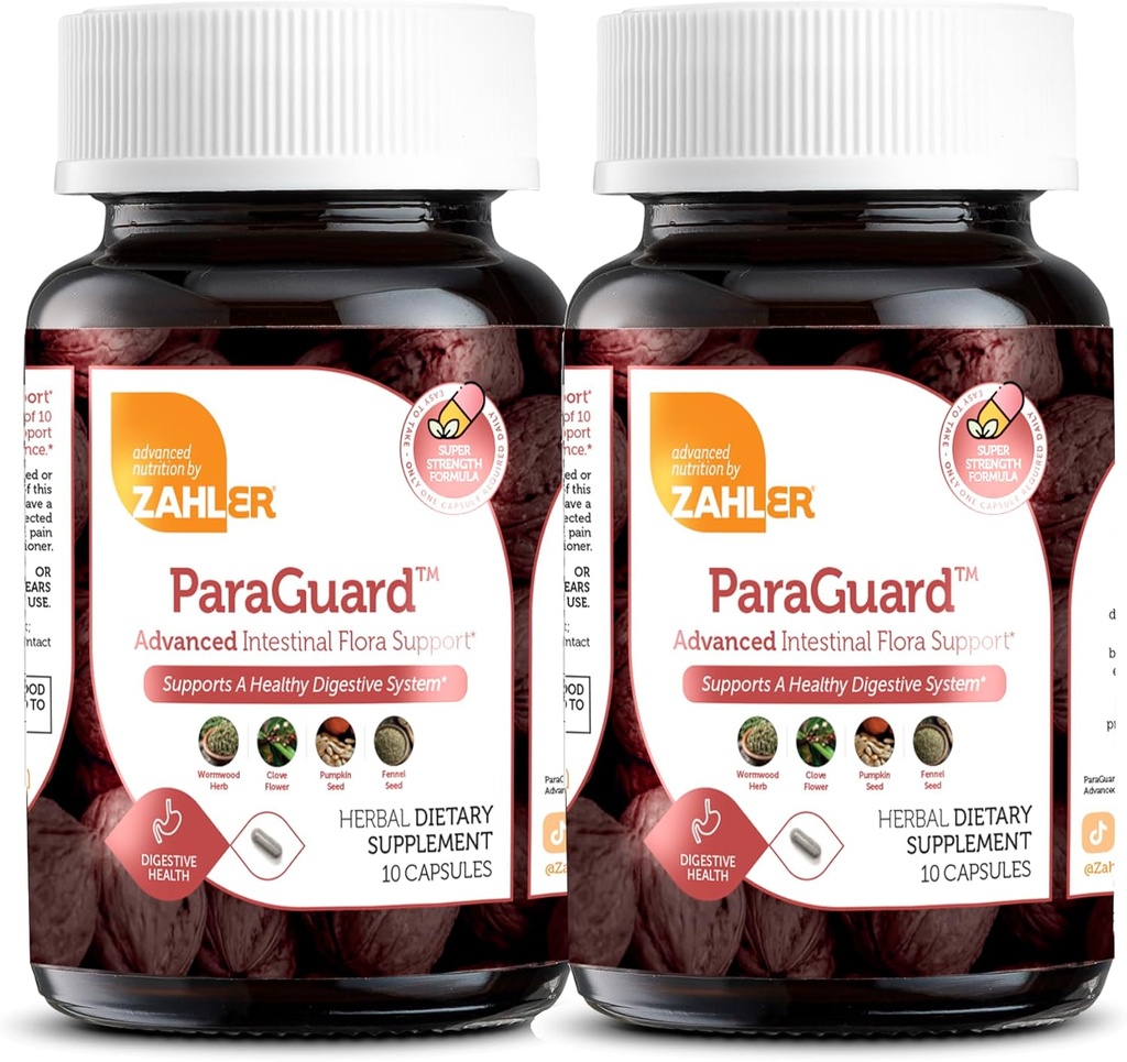Zahler - Paraguard כמוסות - תוסף בריאות - פורמולה יש Wormwood, Garlic Bulb, Pumpkin Seed, Clove & More - תמיכה טבעית עבור בני אדם - מוסמך 20 כשר הרוזן.
