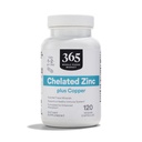 365 על ידי Whole Foods Market, Chelated Zinc בתוספת Copper, 120 הרוזן