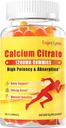 1200 מ"ג Calcium Citrate Gummies for Adult: Sugar Free Vegan ויטמין תוסף עם D3 K2 - נשים גברים High Absorption תוסף עבור שיני עצמות (60 Count(Pack of 1))