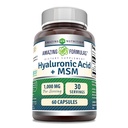 פורמולה מדהימה Hyaluronic Acid & MSM תוסף | 1000 Mg Per Serve | קפסולות | Non-GMO | Gluten Free | Made in USA (1 Pack, 60 Count)