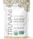 Truvani Vegan Pea אבקת חלבון; וניל | 20g אורגני צמחי מבוסס חלבון | 10 משרתים | Keto | Gluten & Milk Free | Low Carb | לא תוספת סוכר