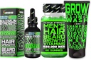 Beard growth Kit w/Grow 11-in-1 צמיחת שיער Shampoo עבור גברים & Conditioner w / Biotin + Beard Growth ויטמיניםs & שיער צמיחה ויטמין עבור גברים + 6X נוזל ביוטין עם Collagen - פורמולה באמריקה
