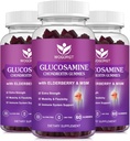 Glucosamine Chondroitin חניכיים עם MSM & Elderberry - 1500mgcosamine Chondroitin חניכיים תוספת עבור גמישות ותמיכה החיסון עבור גברים ונשים, 60 חניכיים (3 Pack)