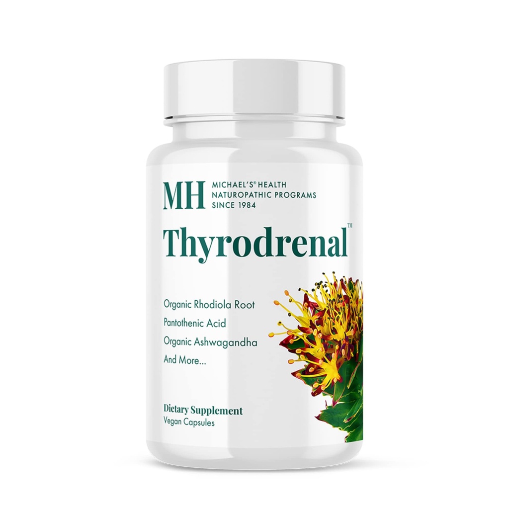 MICHAEL'S Health Naturopathic תוכניות Thyrodrenal - 60 קפסולות טבעוניות - תמיכה בריאות Thyroid & Adrenal - עם ויטמין C - 30 משרתות
