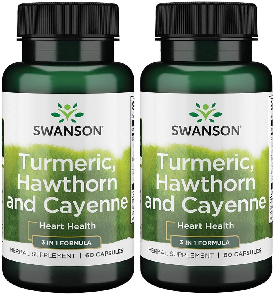Swanson Full Spectrum Turmeric Holhorn & Cayenne 60 קפסולות (2 Pack)