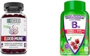 ZHOU Nutrition Elderberry Gummies Immune Support Bundle עם Vitafusion ויטמין B12 Gummies אנרגיה metabolism תמיכה, 60 ו 90 הרוזן