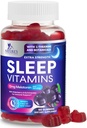 Sleep Gummies with Melatonin 12 מ"ג - תוספת כוח שינה חניכיים, מלטונין טבעי מסטיקמי, Occasional Sleep Support for Adults, Vegan, non-GMO, Gomitas paraamir - 60 מסטיק