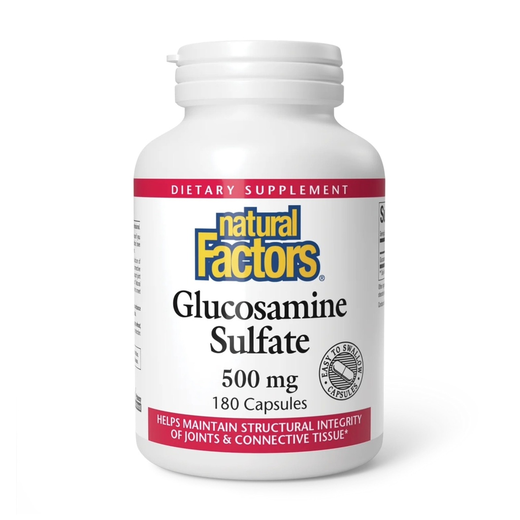 גורמים טבעיים, Glucosamine Sulfate, תמיכה משותפת בריאה, ניידות, קרטלגיל ו- Connective Tissue, 180 קפסולות