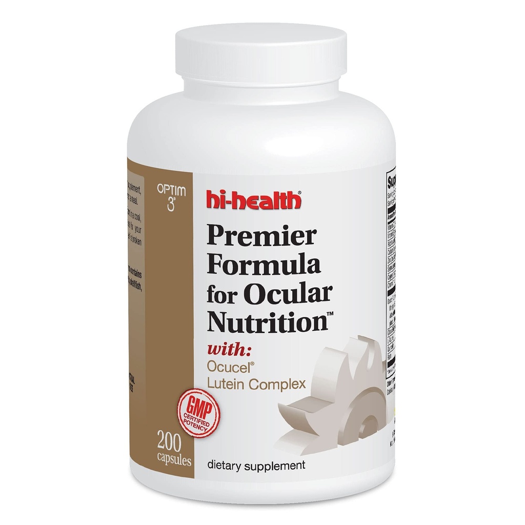 Hi-Health, Premier Formula for Ocular Nutrition, 200 קפסולות, The Original Paul Harvey Eye ויטמין עבור חזון בריא