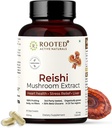 ROOTED Reishi Mushroom לחלץ קפסולות (60 Veg Caps, 500 מ"ג)