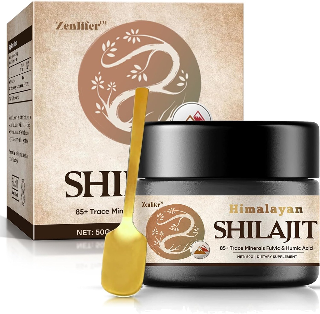 Shilajit Pure ההימלאיה אורגני Shilajit Resin,Potency Natural Organic Shilajit תוספת Resin עם 85 + Trace מינרלים & Fulvic Acid עבור אנרגיה, תמיכה כספית