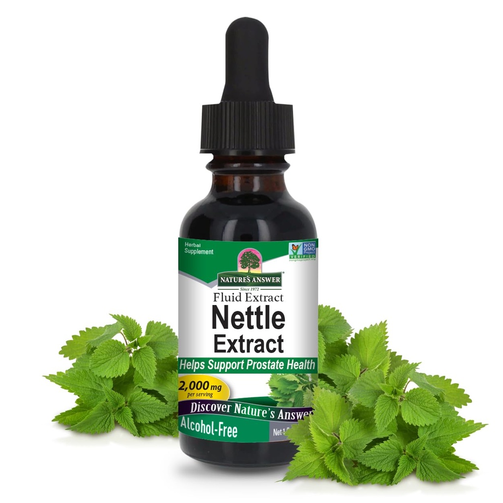 תשובתו של הטבע Nettle Leaf 1oz לחלץ | Prostate Suppot | ההרחבה Dark Green Nettle Leaf Herbal Supplement