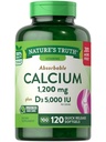 האמת של Nature's Truth Calcium 1200 מ"ג פלוס ויטמין D3 5000 IU, 120 הרוזן (Pack of 3)