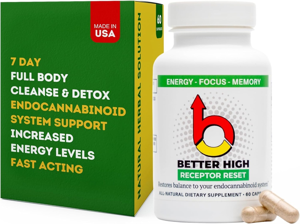 ODii Better High Cleanse Detox 900 מ"ג Focus Energy Support Immune System Inflammation Health כמוסות בריאות עבור גברים ונשים - Boost Vitality ו Feel Your Best!