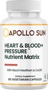 APOLLO Sun Heart & Blood+Pressure תוספת של מטריקס עם תמצית הותורן, Niacin ו COQ10, 60 קפסולות צמחוניות