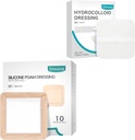 Dimora hydrocolloid Wound Dressing10 Pack 0.3mm + Silicone Foam Dressing with Border Adhesive 6"x6