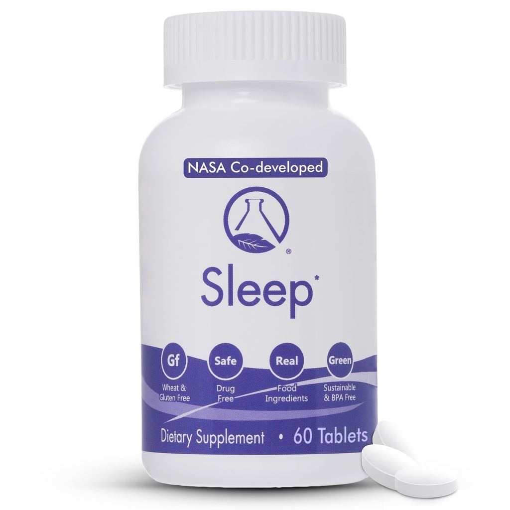 שינה - 60 Ct | הירגע ו Fall Asleep באופן טבעי, להתעורר מרעננים | נאס"א פיתחה Sleep Aid עם ולריאן Root, Passionflower, Magnesium, Melatonin, Soothing Herbs for Overnight Recovery