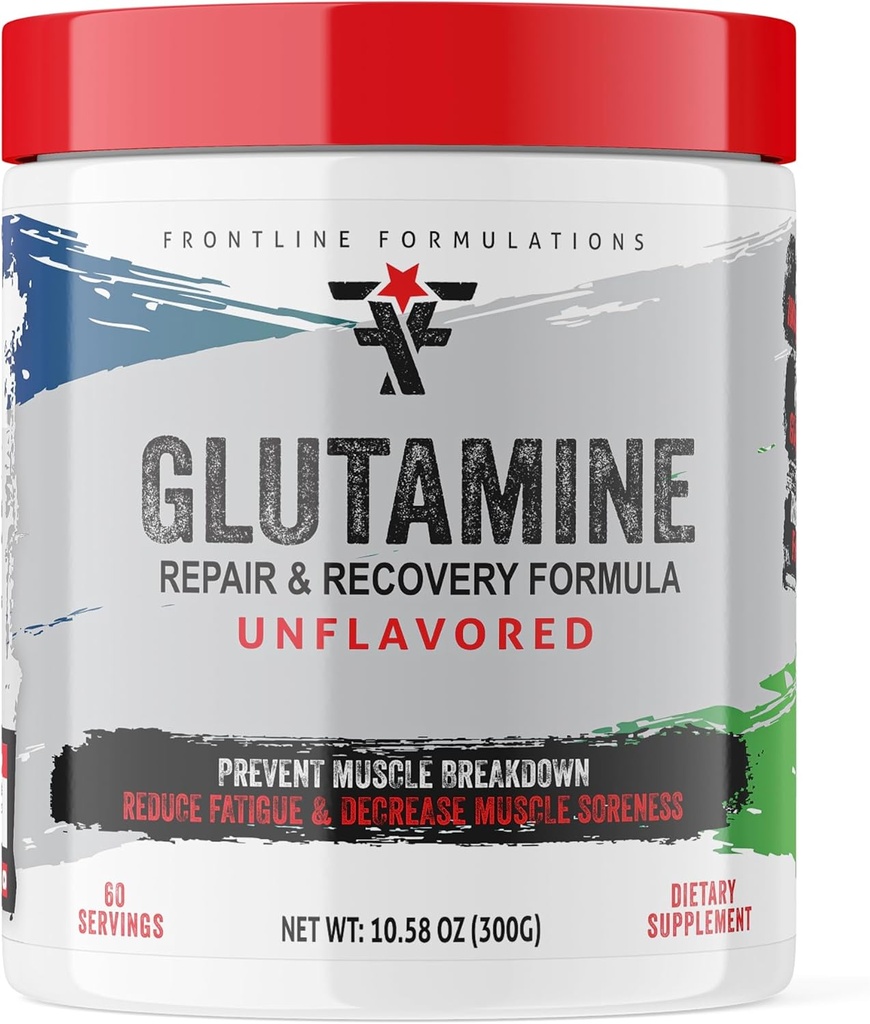 Glutamine, Unflavored, Essentials, Train Harder, Recover Faster, הגדלת Endurance, Veteren Owned and Operated (60 משרתים, Glutamine)