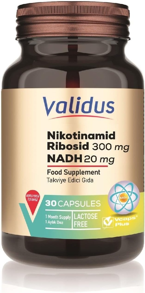VALID ניקוטינהמיד Ribosid 300 מ"ג + NADH 20 מ"ג 30 קפסולות