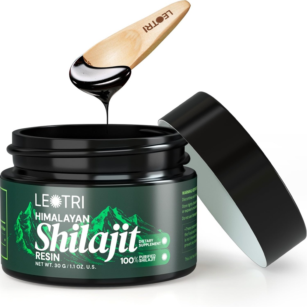 Shilajit Resin Pure ההימלאיה אורגני: Authentic Fulvic Acid עם Trace מינרלים - ההימלאיה הטבעית שילאג'יט Resin for Men and Women's Energy Immune Support (Blackish-Brown)