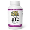 גורמים טבעיים, ויטמין B12 Cyanocobalamin 1000 mcg, תומך אנרגיה ו Red Blood Cell הפקה, 60 טבליות (60 מנות)