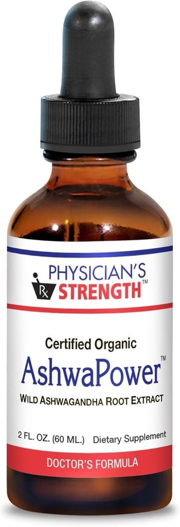 העוצמה של פיסיקאית אשוואPower - 2 fl oz - Wild Ashwagandha Root Extract - תמיכה בריאות ואנרגיה - 86 משרתים