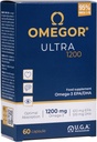 OMEGOR אומגה 3 דגים שמן 1200 מ"ג Ultra - 610 מ"ג EPA ו 510 DHA אומגה3 IFOS Certified - High Bioavailability and No Aftertaste (60 Caps)