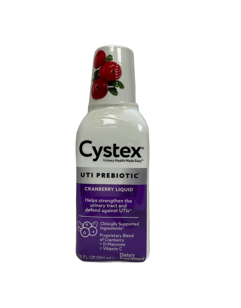 Cystex UTI Prebiotic Cranberry נוזל, Urinary Tract תמיכה עם D-Mannose, ויטמין C ו Bromelain, 7.6 FL OZ (Pack של 6)