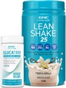 GNC Total Lean GlucaTrim - 120 קפסולות (60 משרתות) + GNC Total Lean | Lean Shake 25 אבקת חלבון | High-Protein Meal החלפת Shake | French Vanilla | 16 משרתים