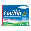 24 HR Non Drowsy Allergy Medicine, Loratadine Antihistamine טבליות, 10 Ct